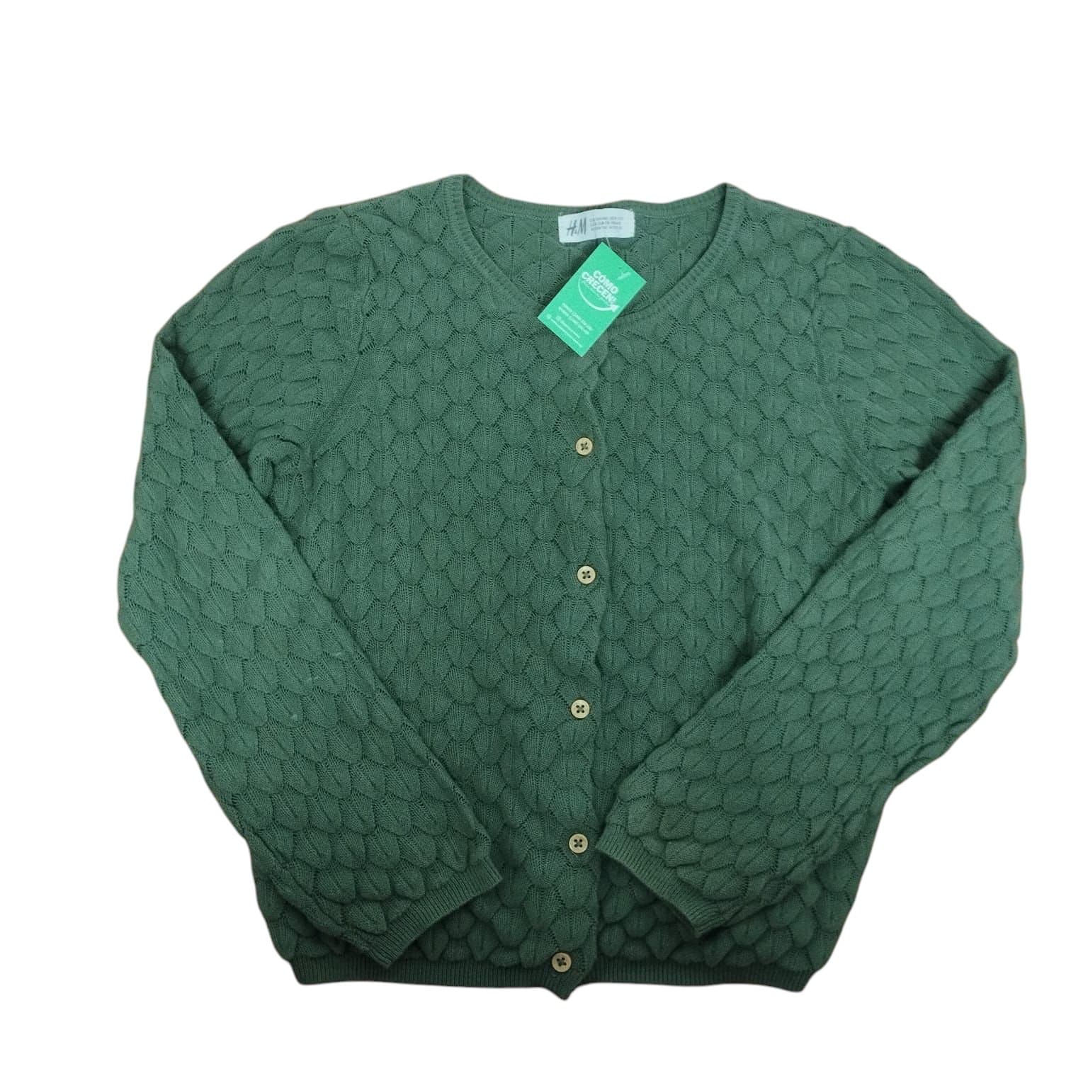 SACO HILO VERDE  C RELIEVE H&M T 8-10