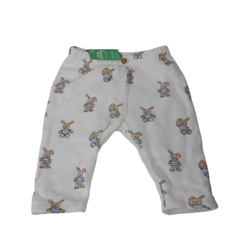 PANTALON PIYAMA ALG BCO CONEJOS MARRONES ZARA T3/6M