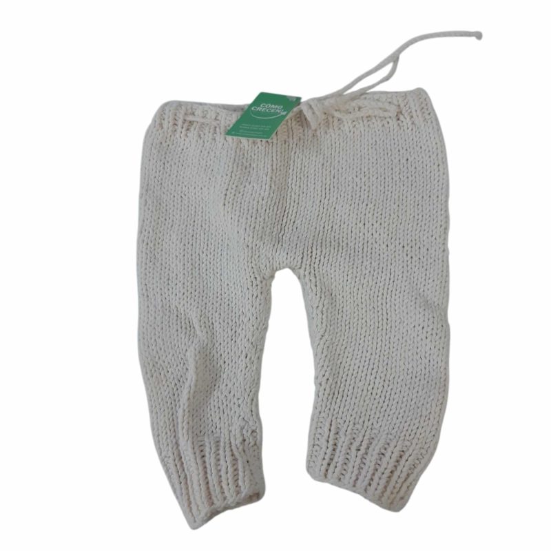 PANTALON BEIGE TEJIDO T3/6M APROX SIN MARCA