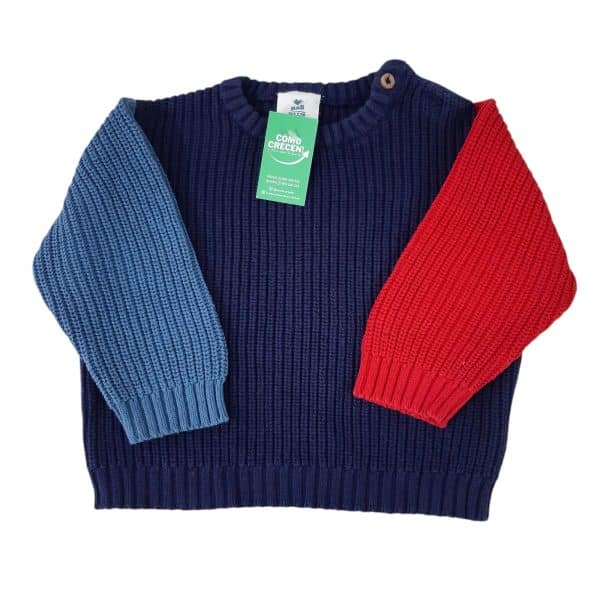 BUZO HILO AZUL ROJO CELESTE BAS T6/9M DECO
