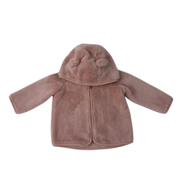 CAMPERA PELUDITA ROSADA CAPUCHA H&M T4/6M