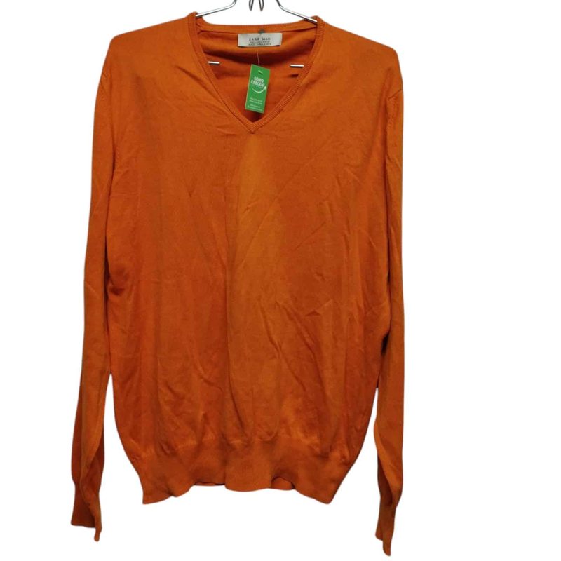 BUZO ESC EN V NARANJA ZARA T L