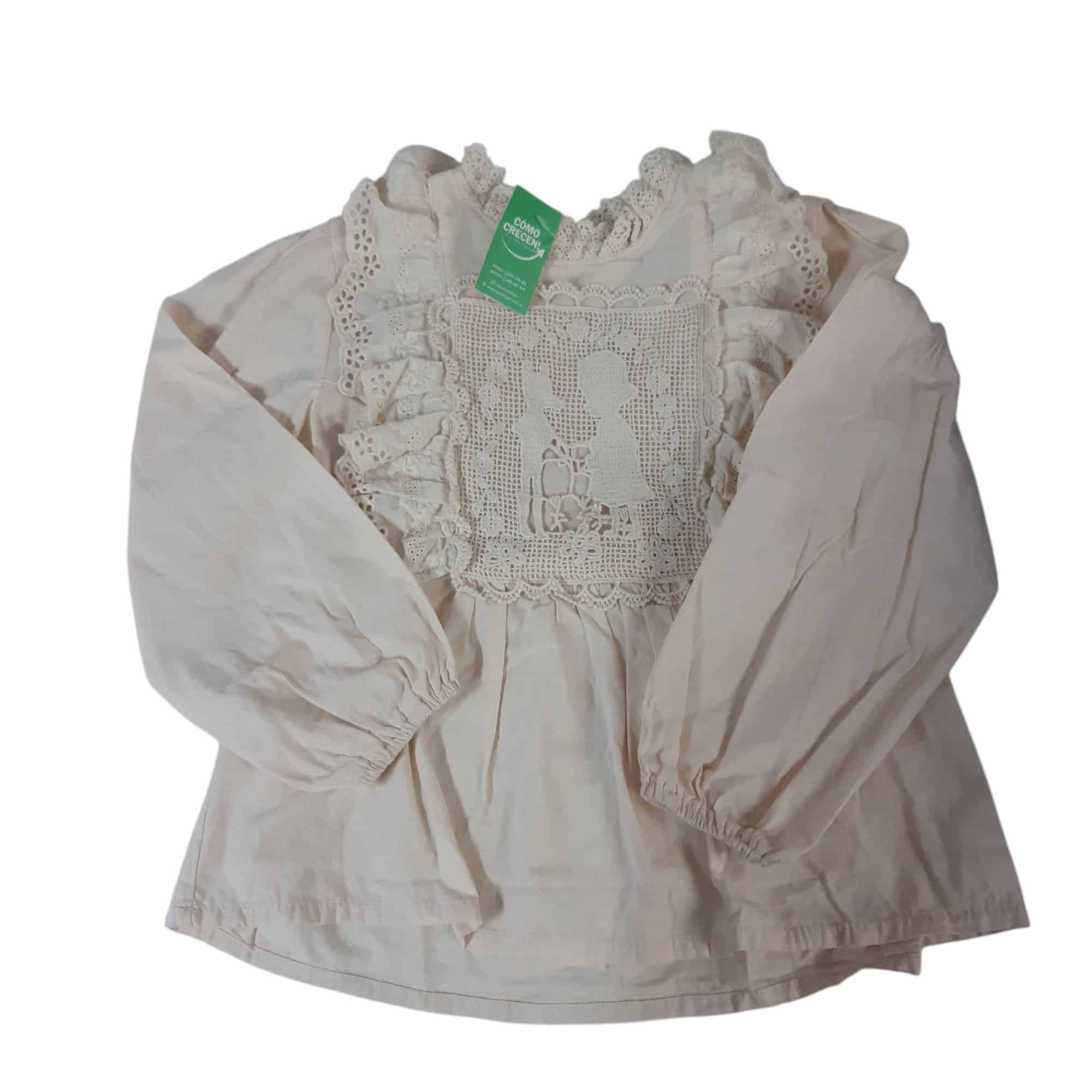 BLUSA CREMITA BRODERIE T4 AP