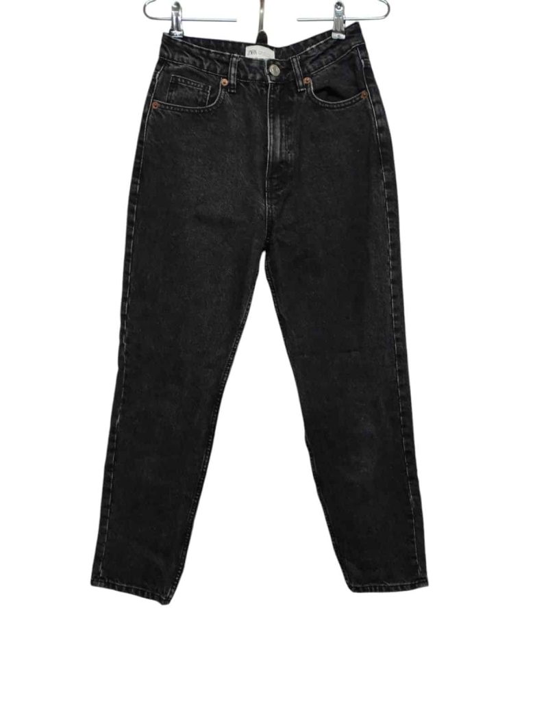 JEAN MOM NEGRO ZARA T 36