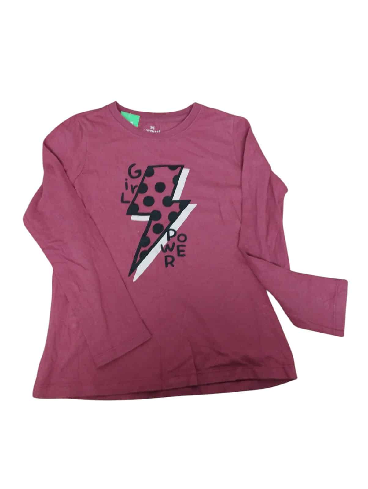 REMERA ALG ROSA VIEJO RAYO CIRCULOS NEGROS HERING T 12 GT