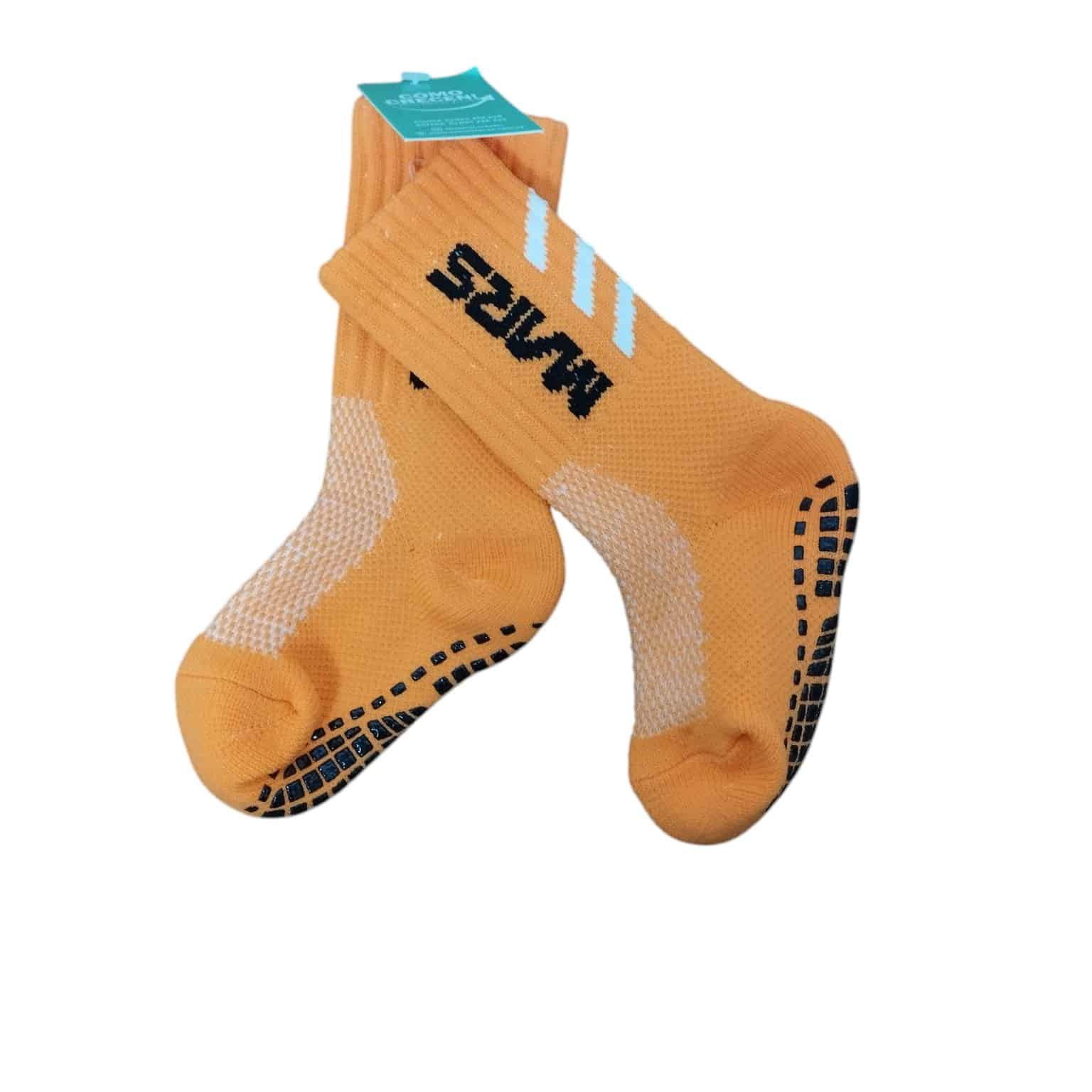 MEDIAS NARANJA BCO NEGRO CON ANTIDESLIZANTE MARS T6-8 NUEVAS