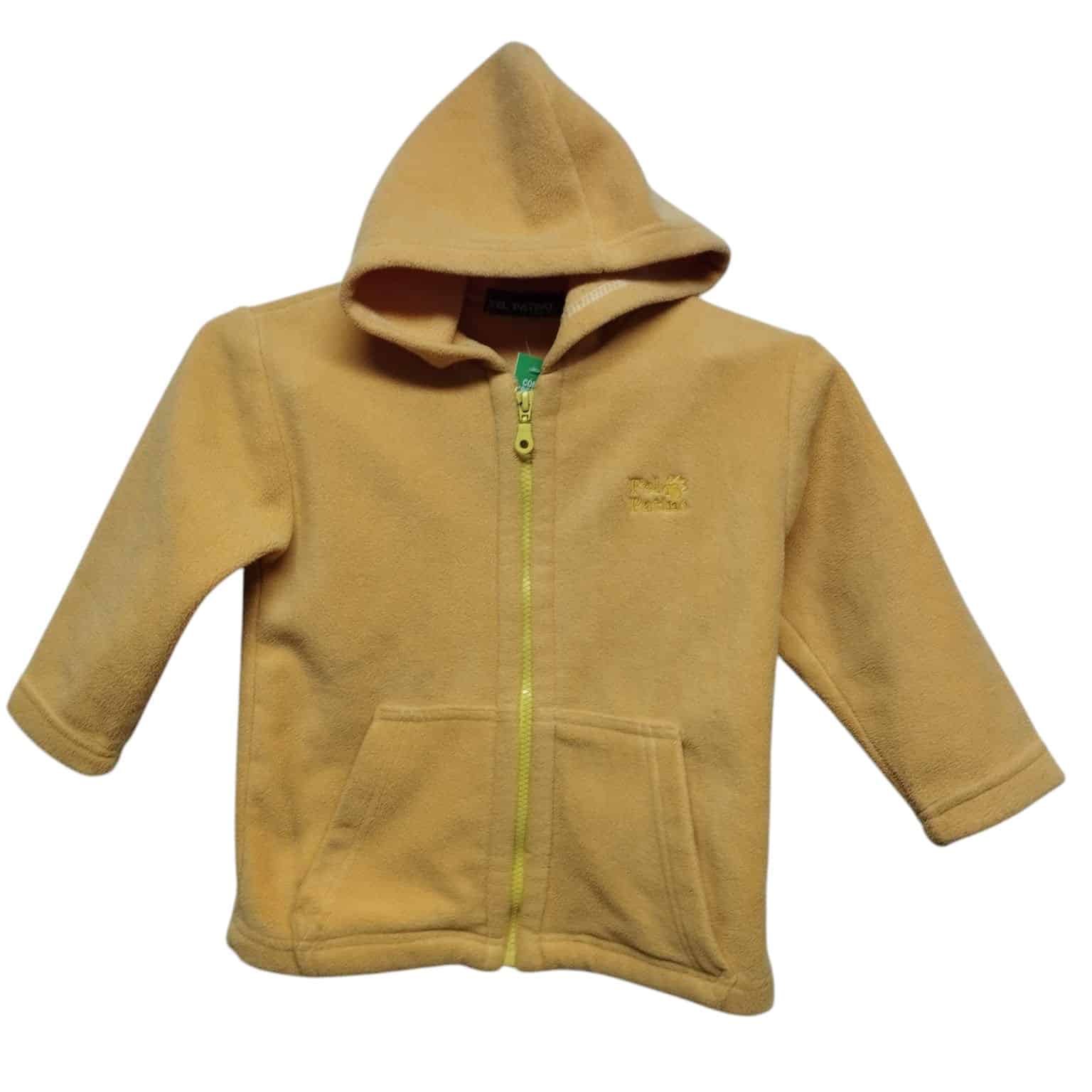 CAMPERA POLAR AMARILLA HUELLITA BORDADA FEL PATINO T 4 AP