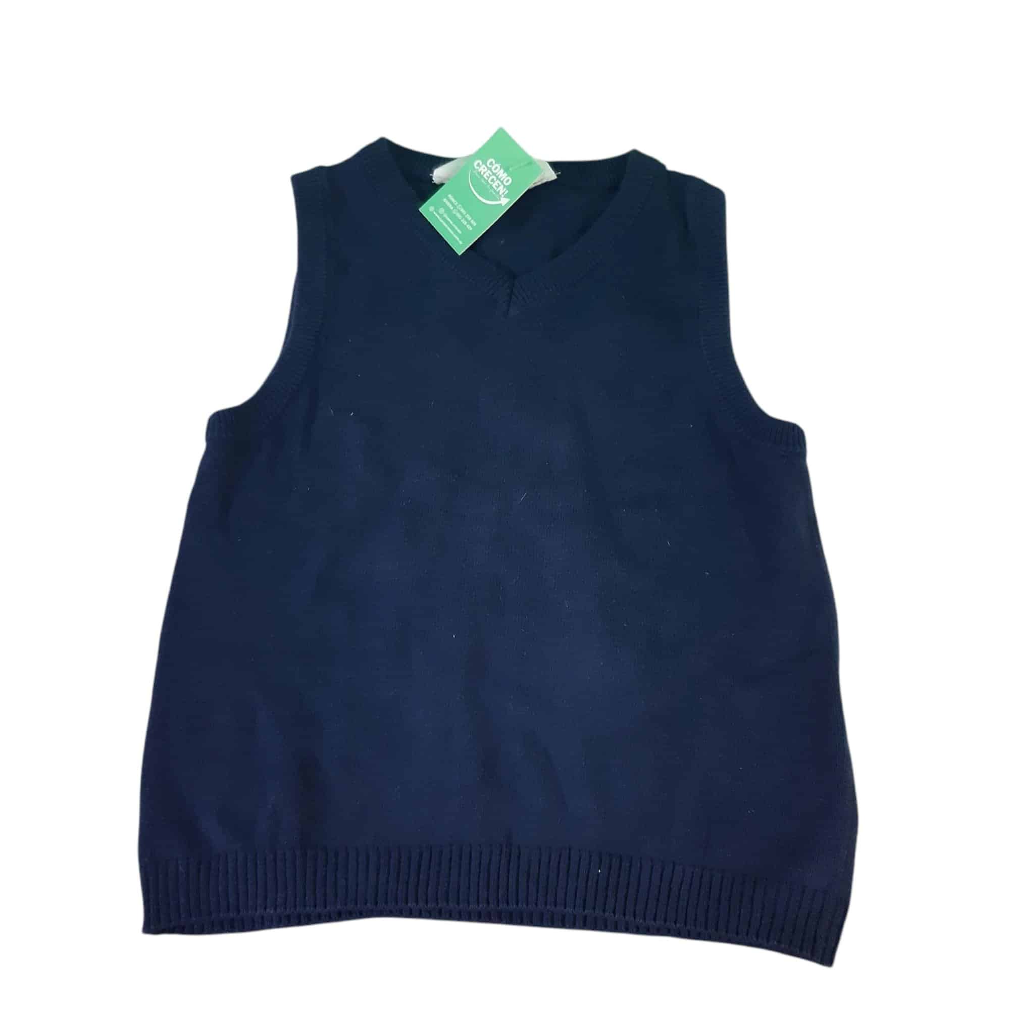 CHALECO HILO AZUL ESCOTE V H&M T3/4