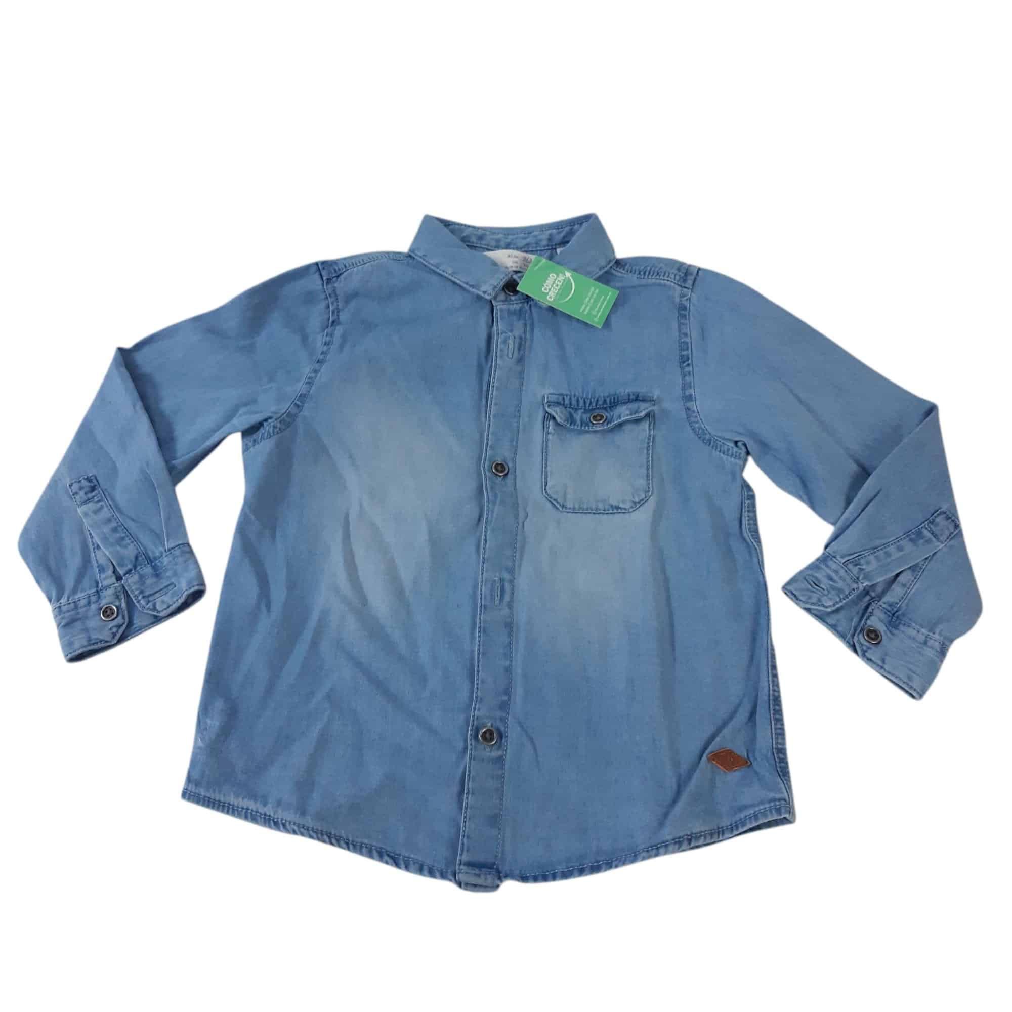 CAMISA DE JEAN ZARA 3/4