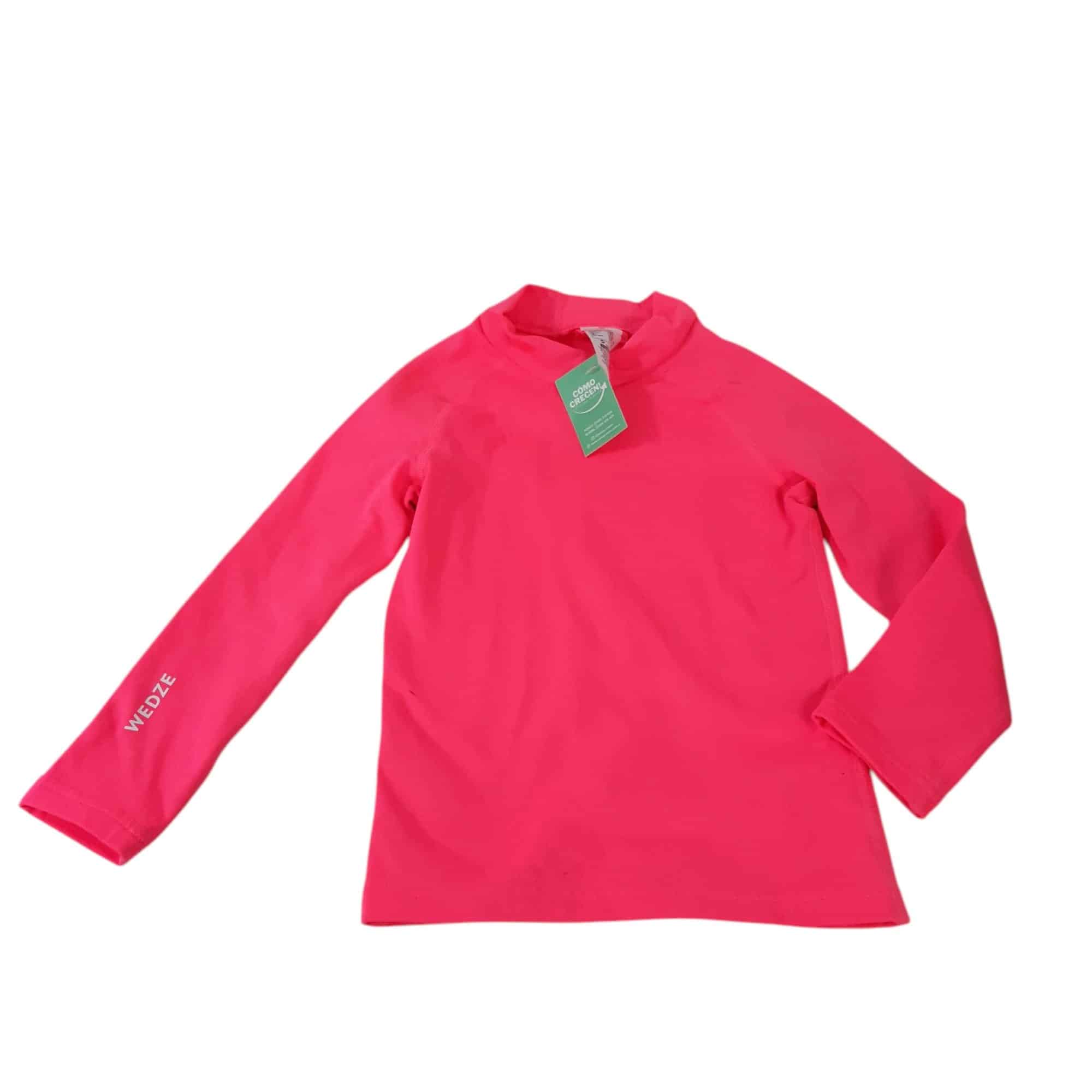 POLERA LICRA ROSA FLUO DECATHLON T4