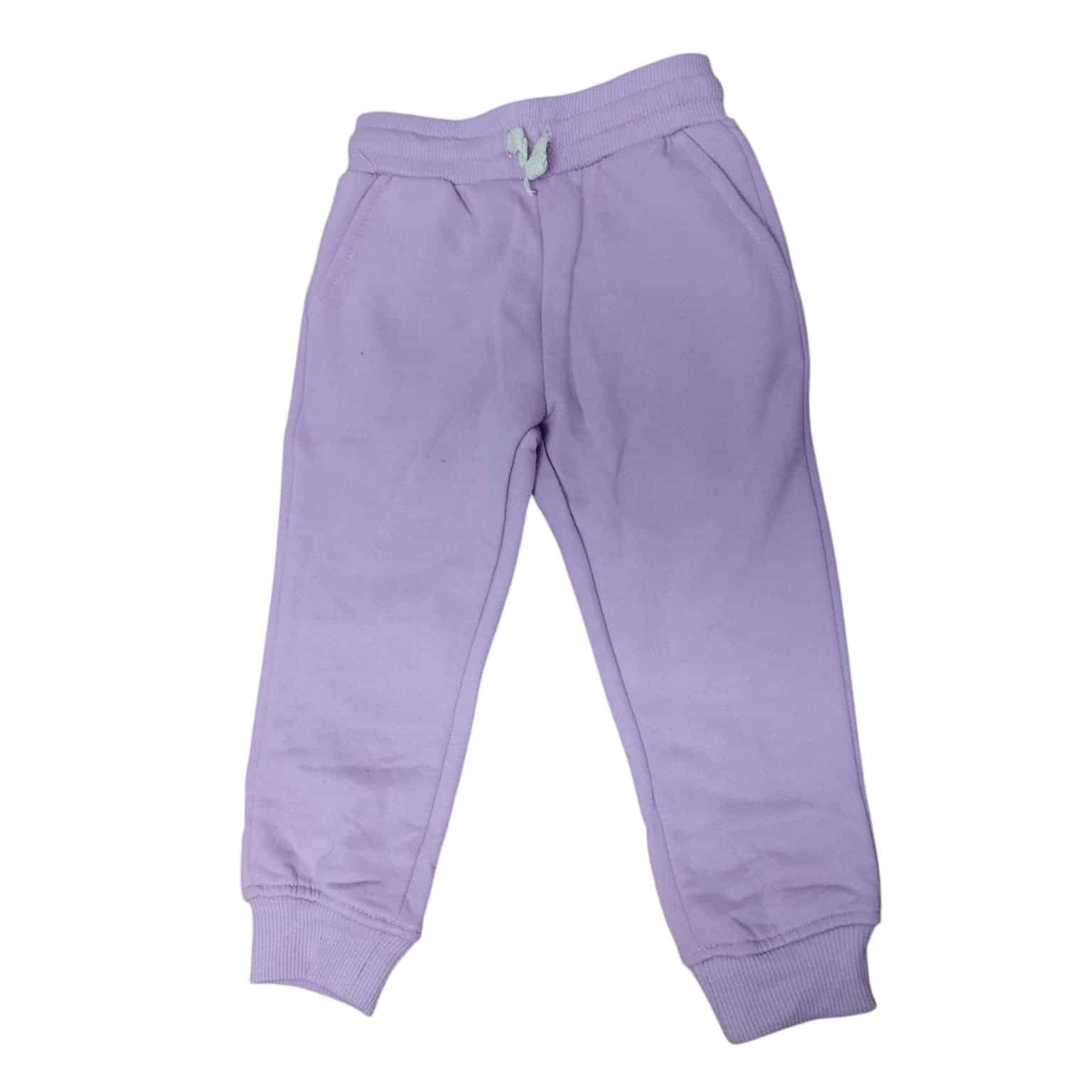 PANTALON DEPORTIVO CON FELPA COD 77305 LILA T3