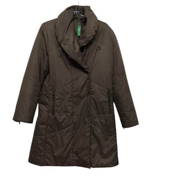 CAMPERA LARGA NYLON VERDE CUELLO ALTO T M APROX