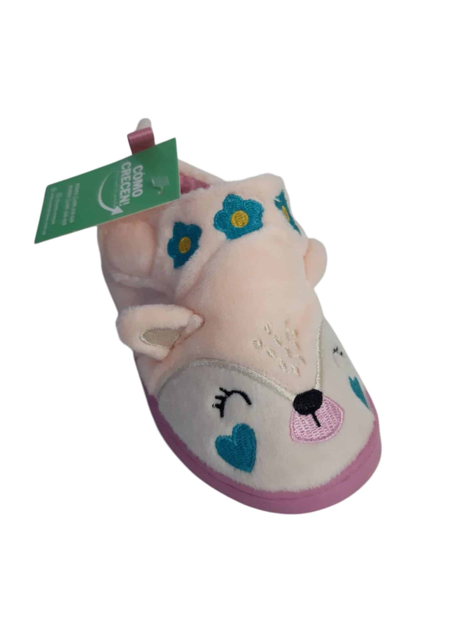 PANTUFLAS CON SUELA PELUDITA ROSA ACCESORIES T23/24 OVEJITA
