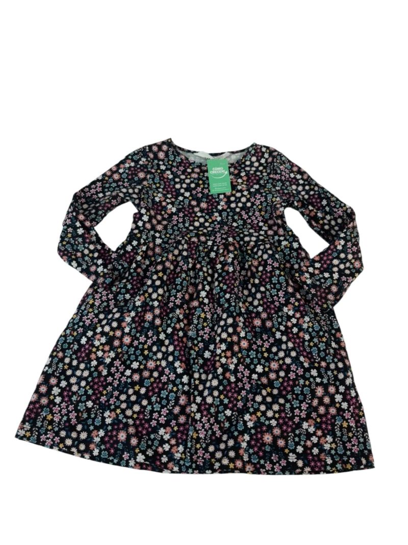 VESTIDO ALG NEGRO FLORES H&M 2/4