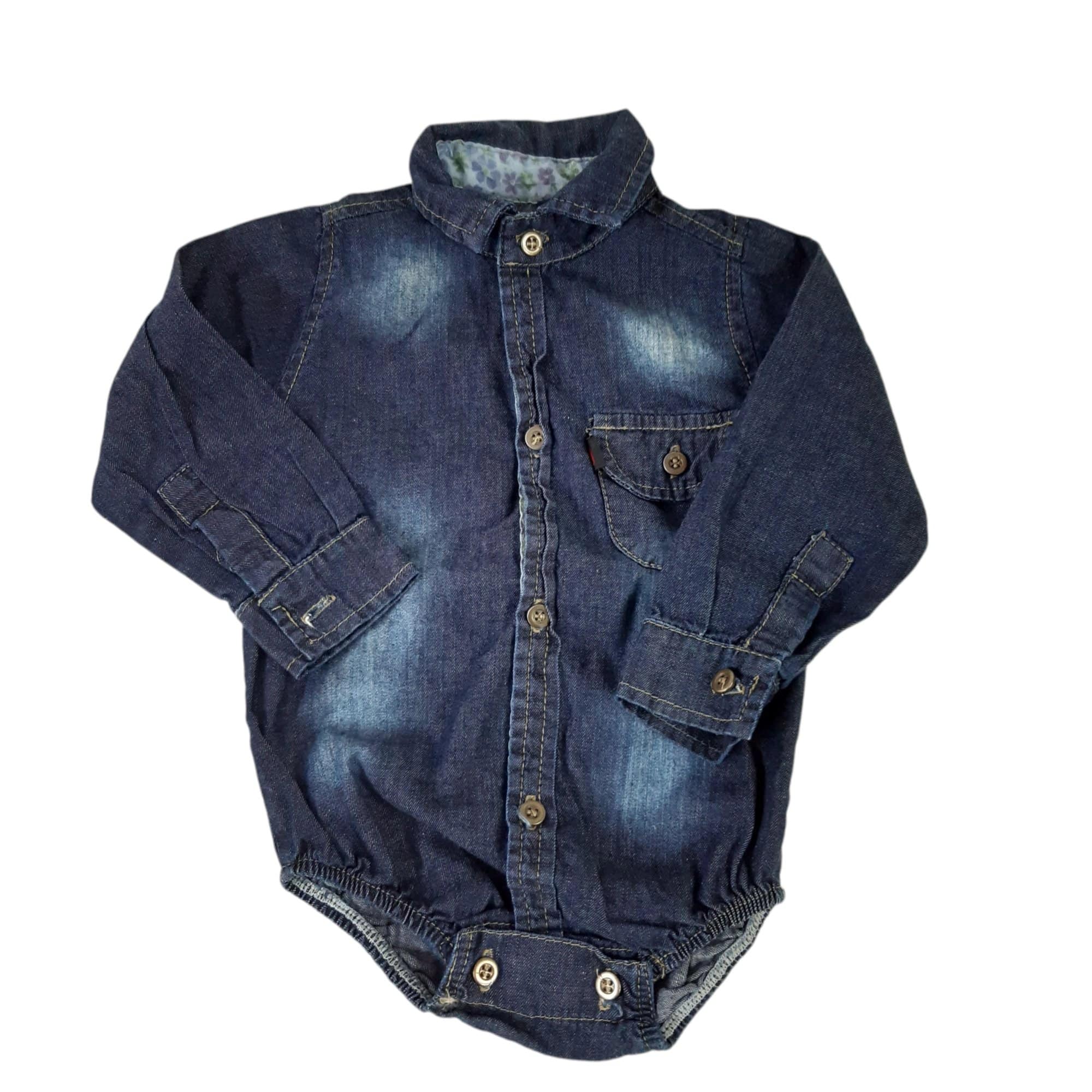 BODY CAMISA DE JEAN AZUL CUNOS T2