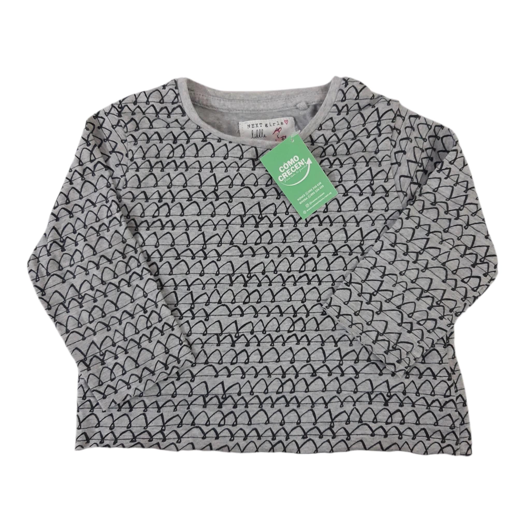REMERA GRIS NEGRA ONDAS NEXT T9MAPROX