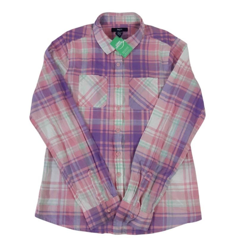 CAMISA ESCOCESA ROSA VERDE GAP T12