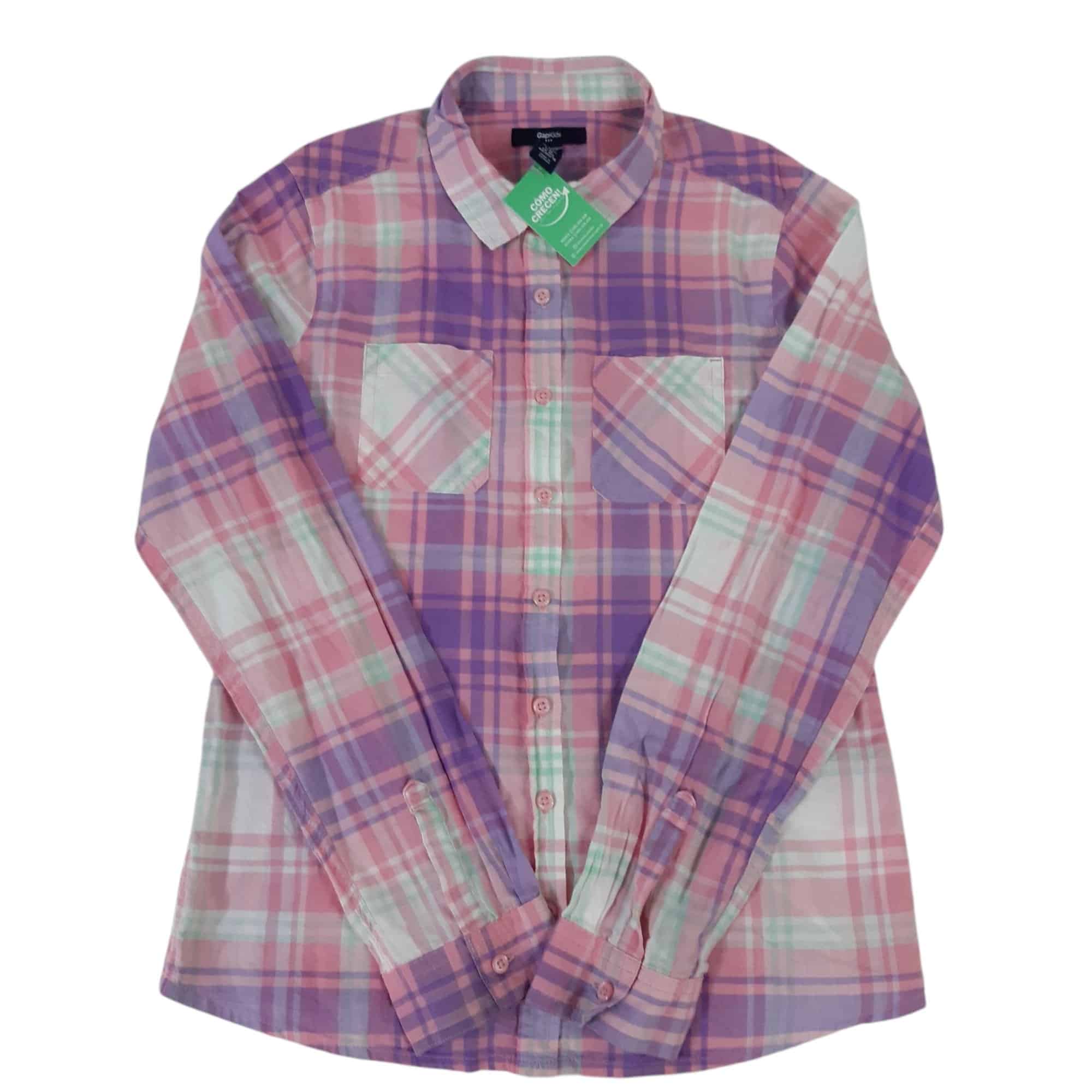 CAMISA ESCOCESA ROSA VERDE GAP T12