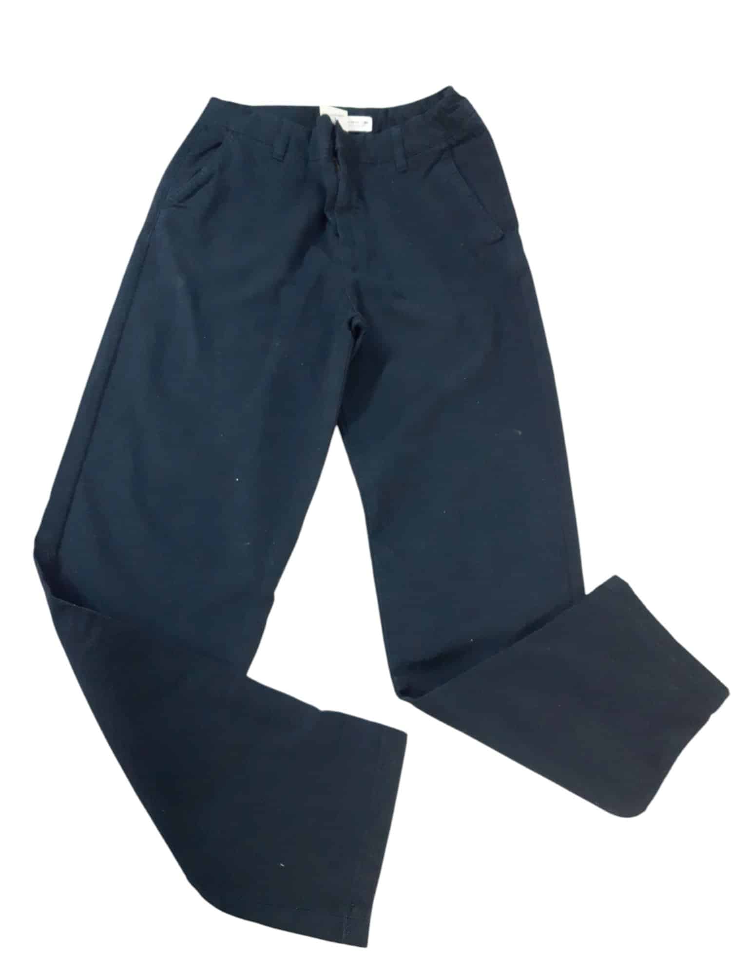 PANTALON AZUL DE VESTIR GABARDINA ZARA T13/14