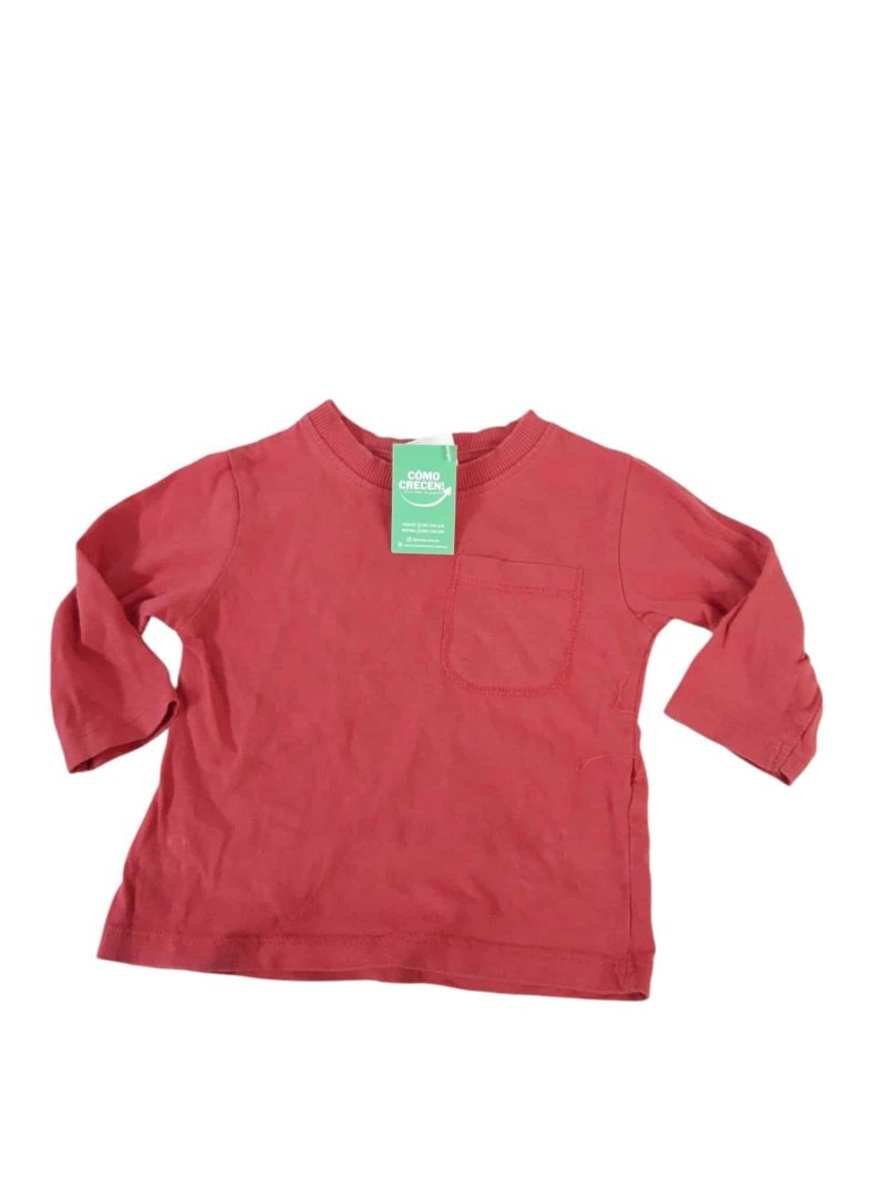 REMERA ROJA ZARA T3/6M GT BOLSILLO