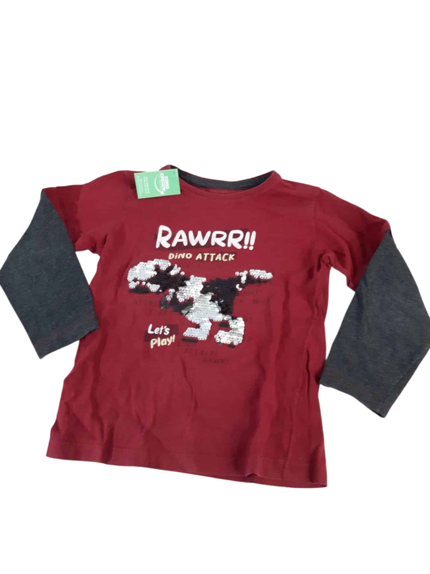 REMERA ROJAS MANGAS GRIS POIM T3 GT