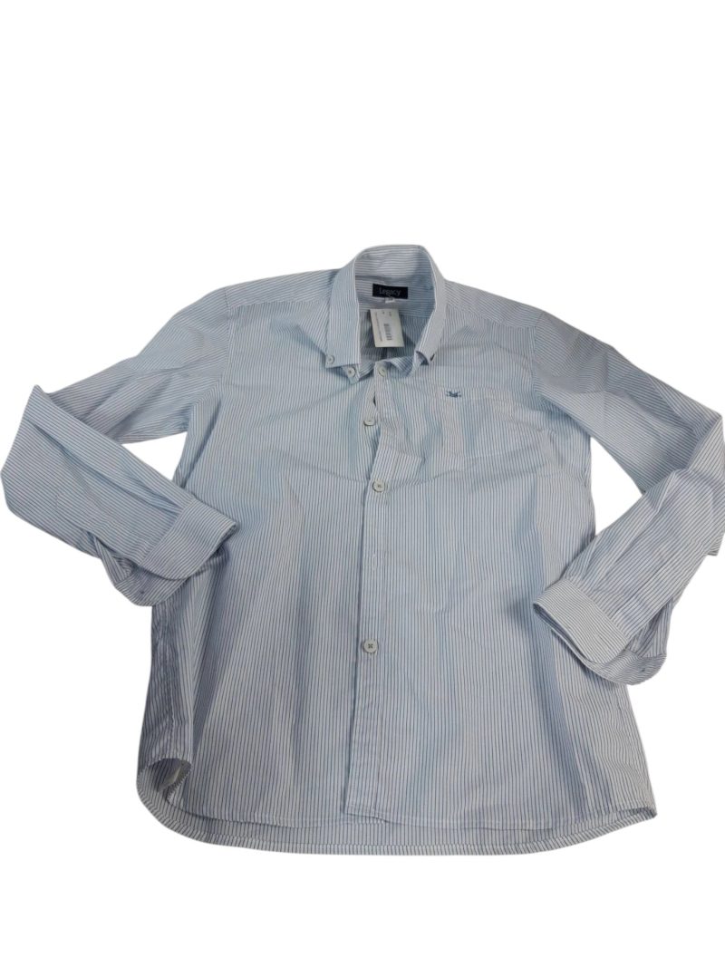 CAMISA LEGACY T14 RAYADA BCA Y AZUL