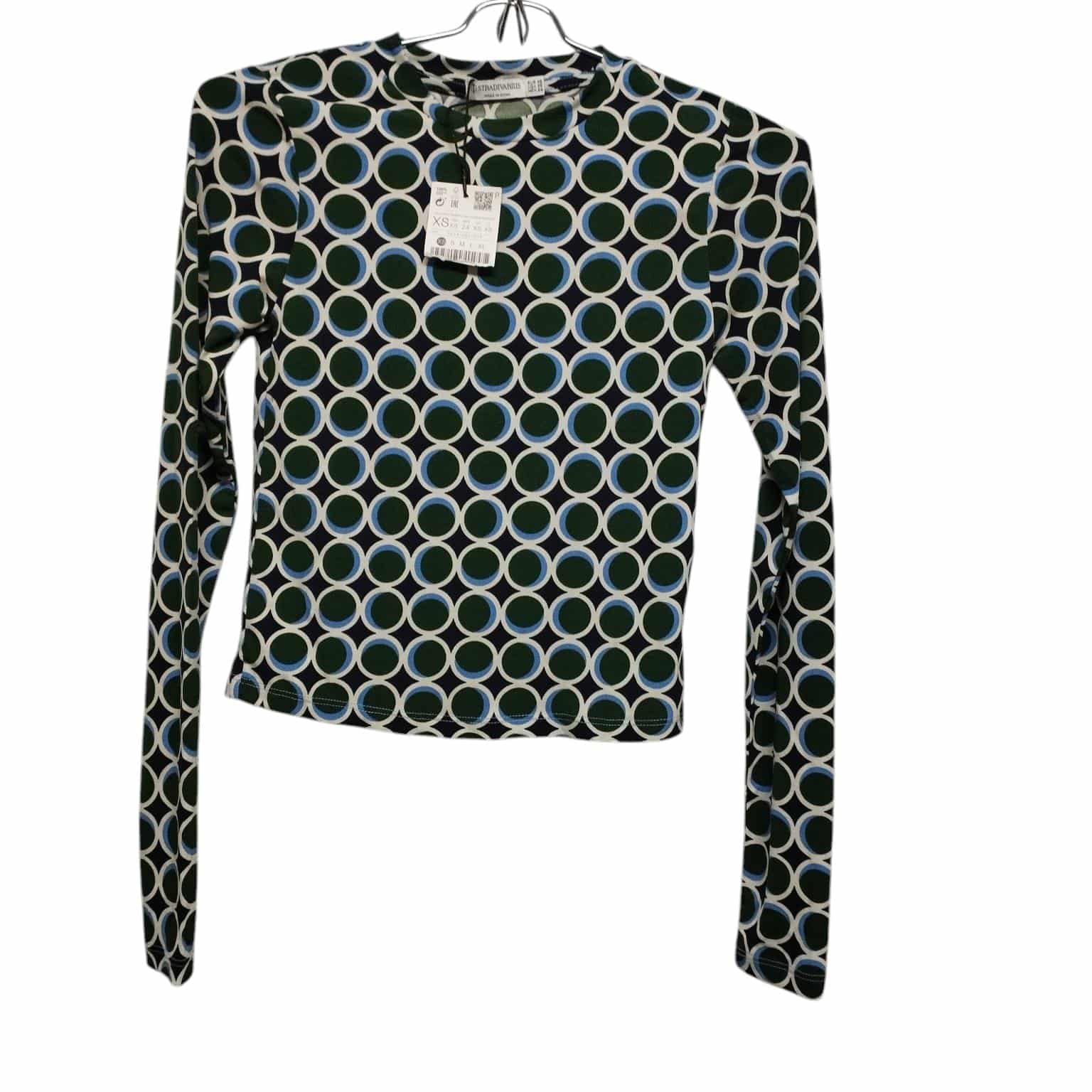 REMERA AZUL VERDE BCA CIRCULOS STRADIVARIUS NUEVA TXS