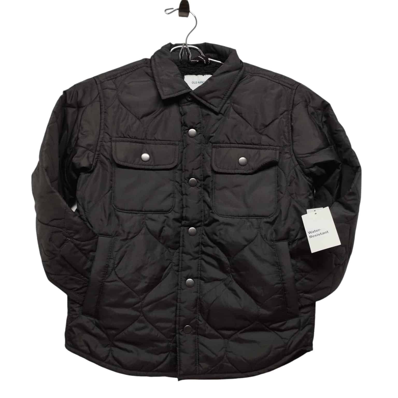 CAMPERA NYLON NEGRA FORRO CORDERITO OLD NAVY T M (8) NUEVA