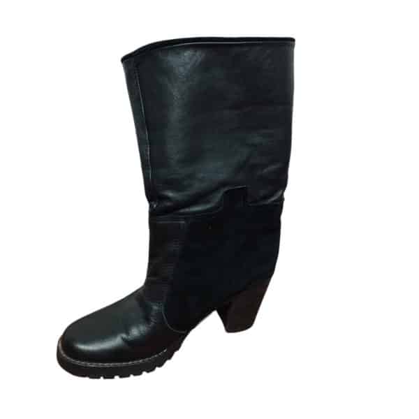 BOTAS TACO NEGRO CON GAMUZA T35 - Imagen 2