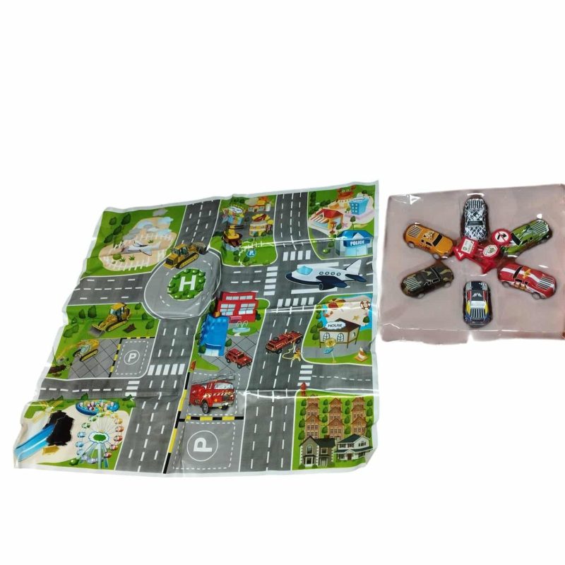 ALFOMBRA CIUDAD CON AUTITOS Y SEÑALES DE TRANSITO - Imagen 2