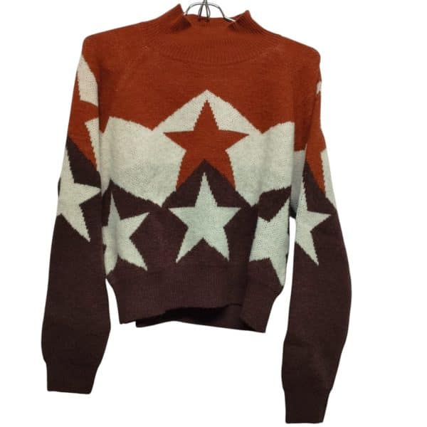 BUZO POLERA MARRON BLANCO ESTRELLA TM