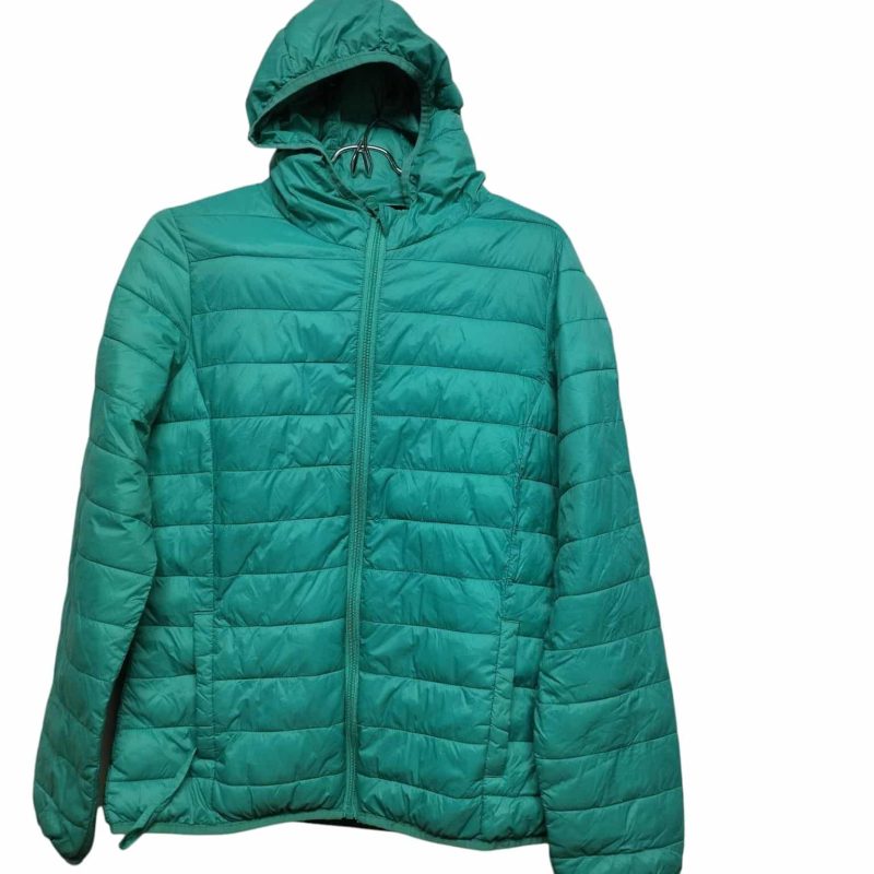 CAMPERA INFLADA TURQUESA BASICOS T M CON BOLSA