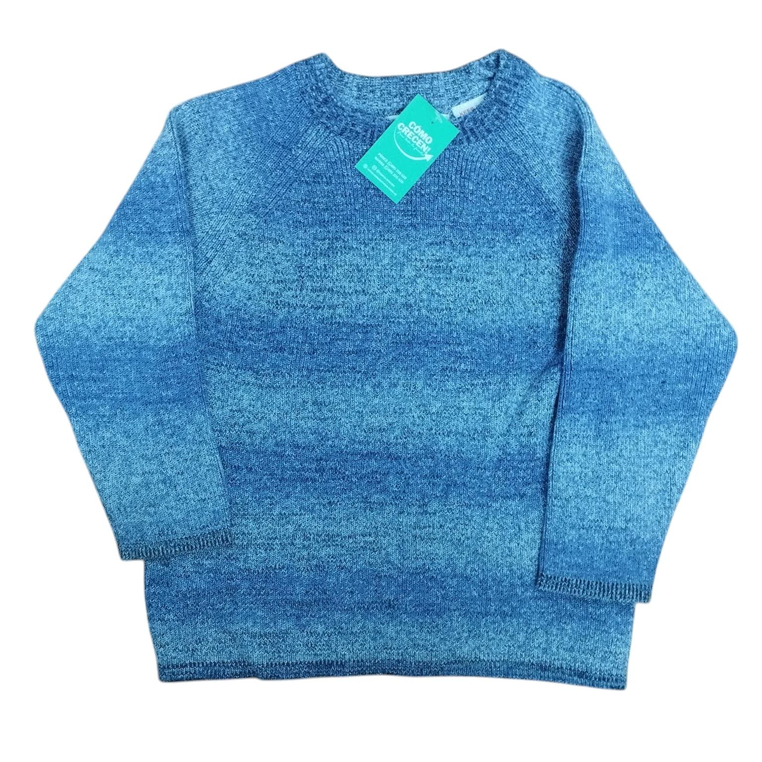 BUZO HILO FRANJAS  AZUL CELESTE ZARA T 2-3