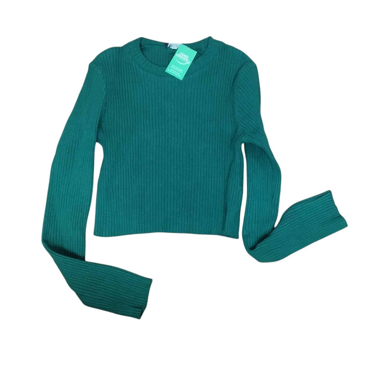 REMERA TOP HILO VERDE ZARA T M GT