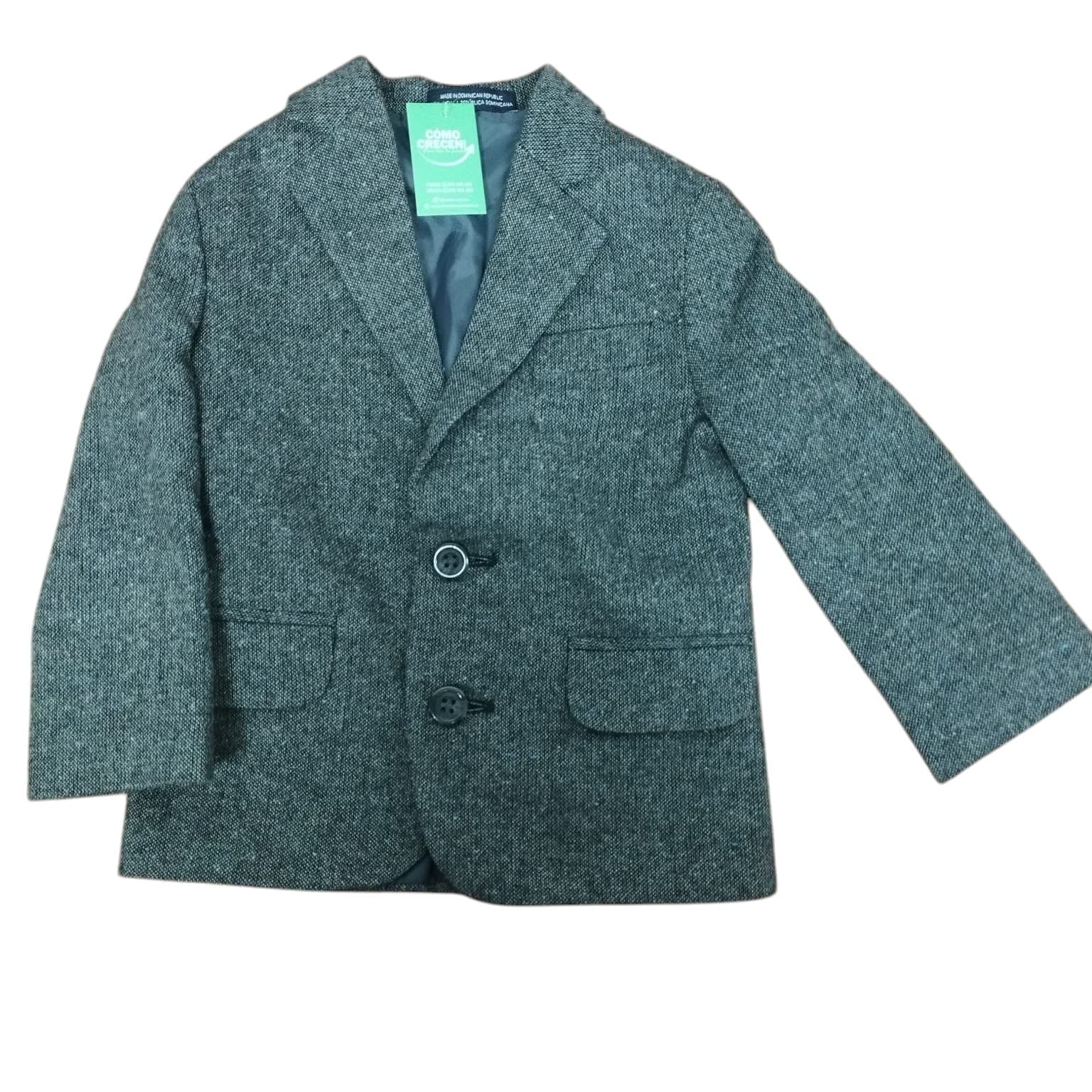 SACO SPORT GRIS ESPIGADO T 3 CON CORBATA