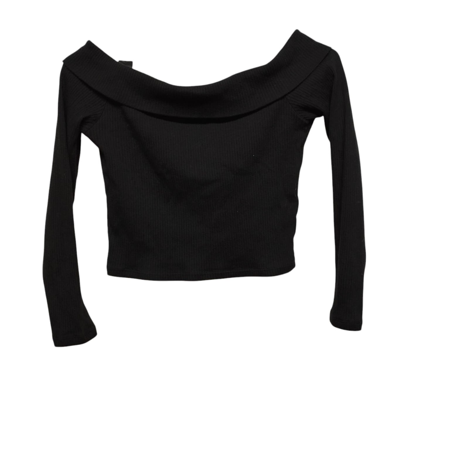 REMERA ALG NEGRO RAYADO CUELLO BOTE H&M T 10-12