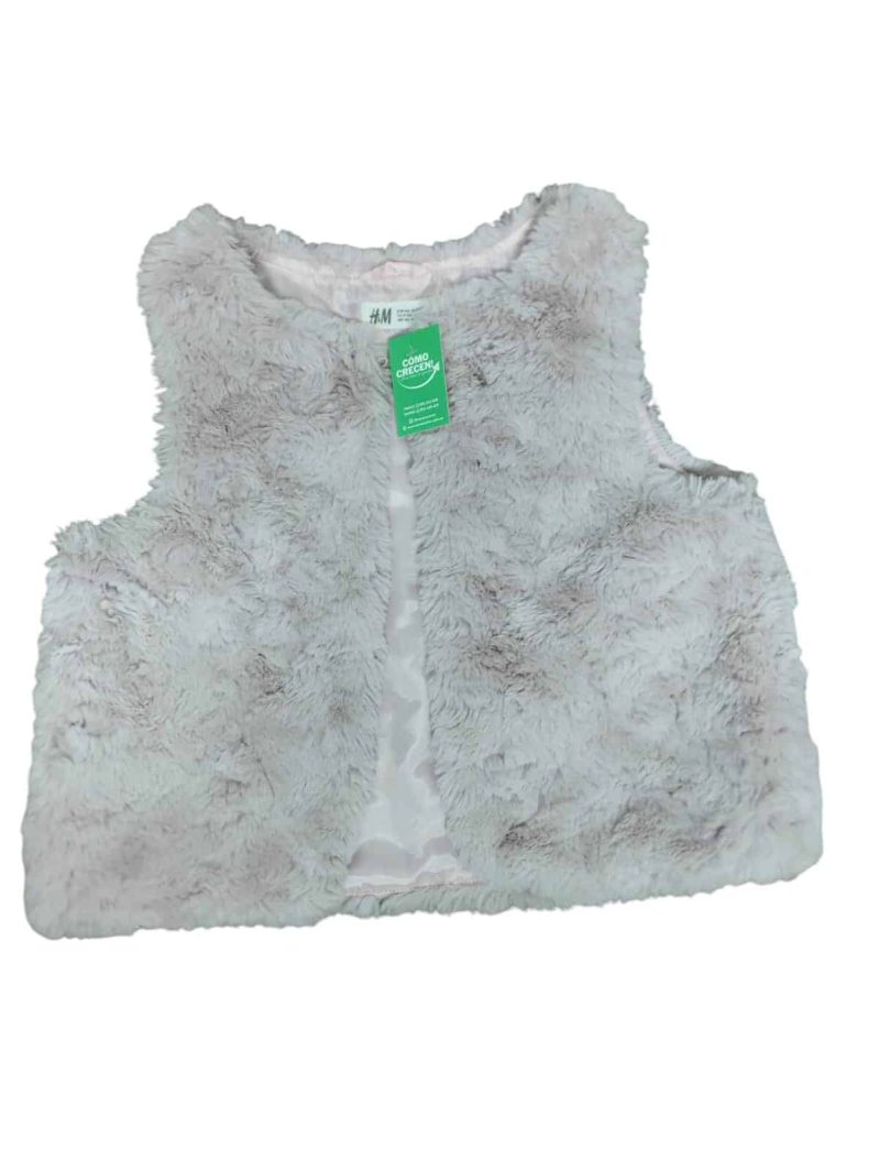 CHALECO PELUDITO ROSADO H&M T 9-10