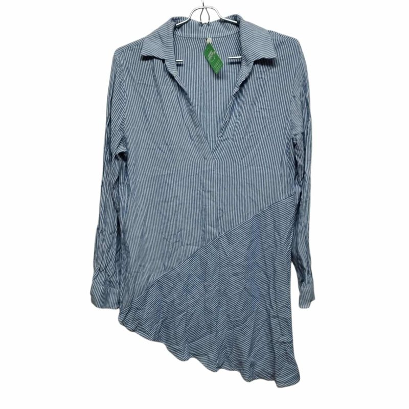 BLUSA TIPO CAMISA A RAYAS CELESTE MARFINNO T P