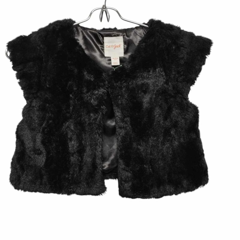 CHALECO PELUDITO NEGRO CAT & JACK T M (7-8)