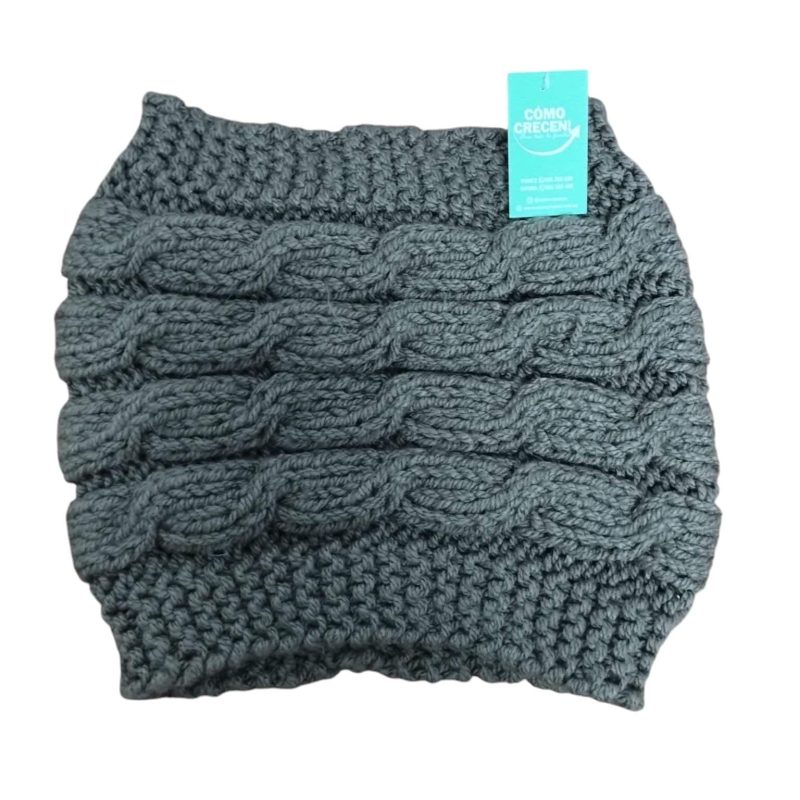 CUELLO LANA TEJIDO MARRON