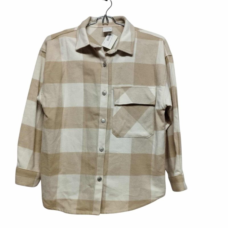 SOBRECAMISA CUADRILLE BEIGE BLANCO ZARA T11/12