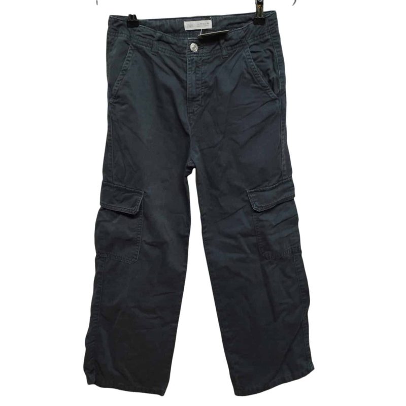 PANTALON GABARDINA CARGO AZUL ZARA T 11-12 DEC