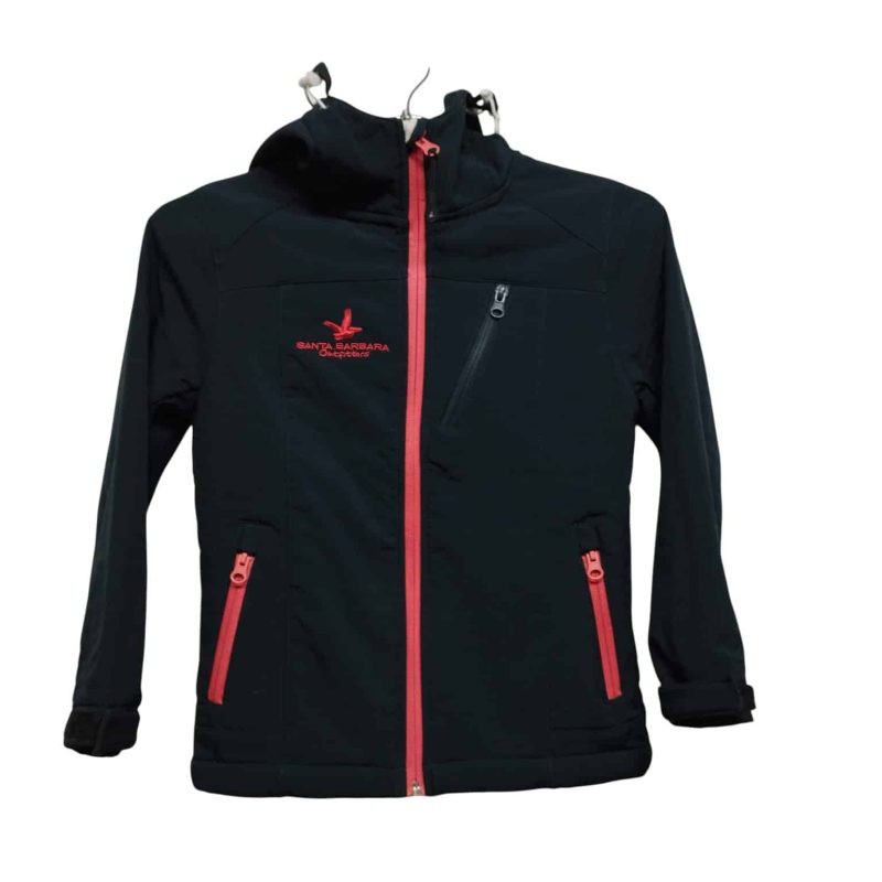 CAMPERA AZUL ROSADO CAPUCHA SANTA BARBARA T6 DET VELCRO