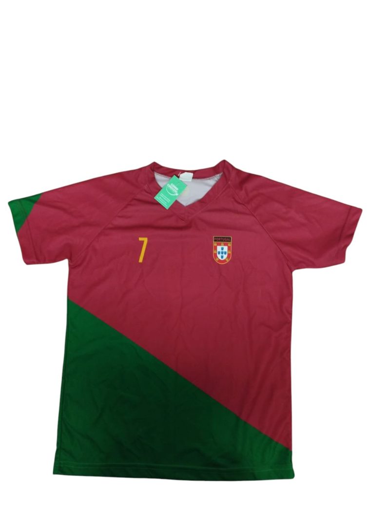 CAMISETA FUTBOL ROJO VERDE PORTUGAL RONALDO T 12 IMIT