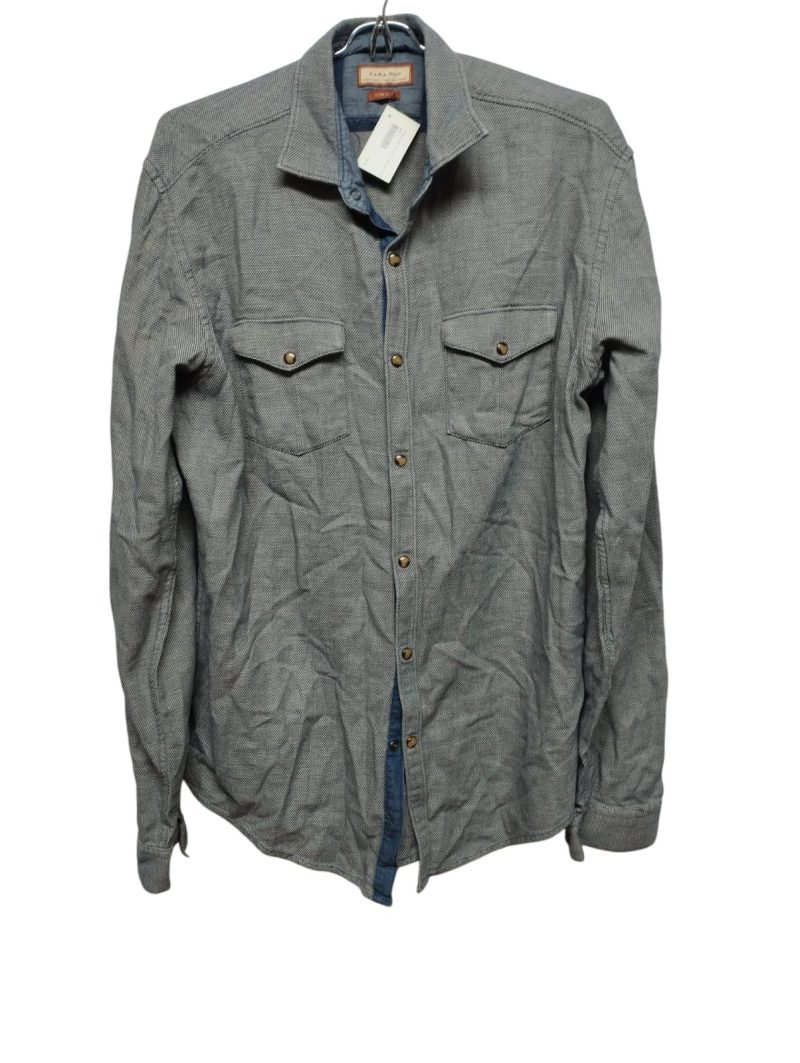 CAMISA AZUL BLANCA TORNASOLADA ZARA MAN TL