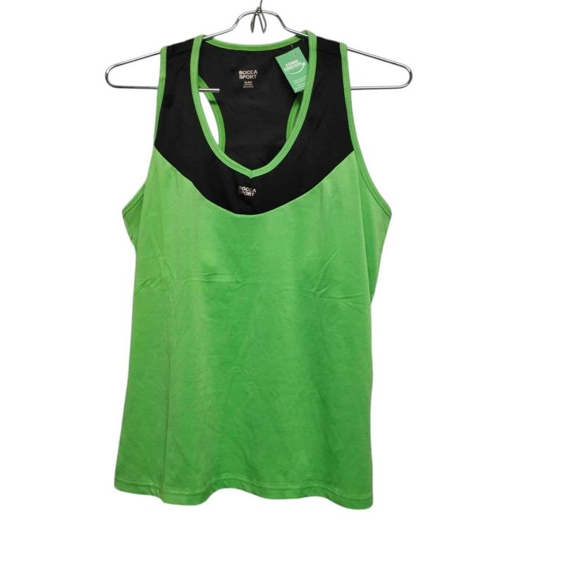 MUSCULOSA DEPORTIVA VERDE FLUO NEGRA BOCCA SPORT TXL