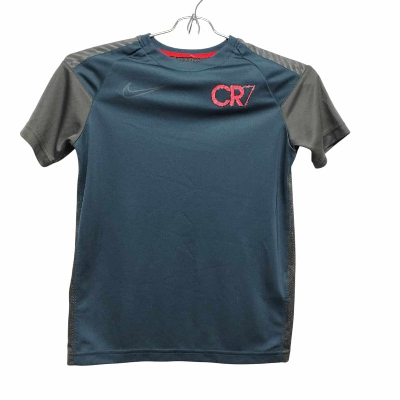 REMERA DEPORTIVA AZUL GRIS CR7 NIKE TS/8 MANCHITA