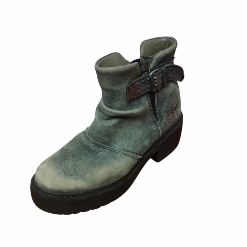 BOTA CORTA CUERO GRIS GASTADO CATERPILLAR T 37 MCH