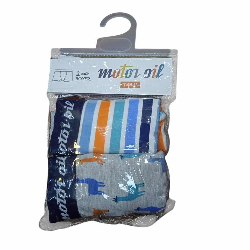 BOXER NIÑO PACK X2 95% ALGODON T12 COD 3123/3133 - Imagen 2