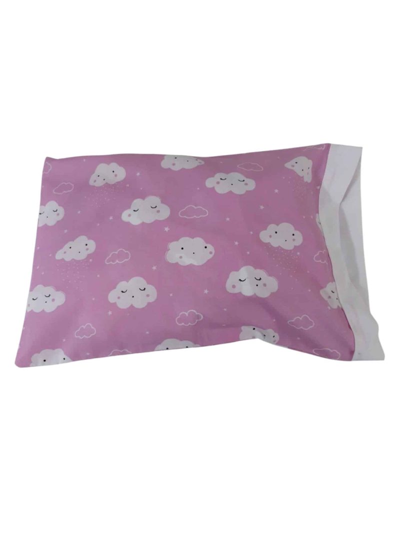 JUEGO DE SABANAS ROSA DE COLECHO CON NUBES